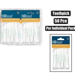 Toothpicks wooden 50 Piece wrap mint hillhouse