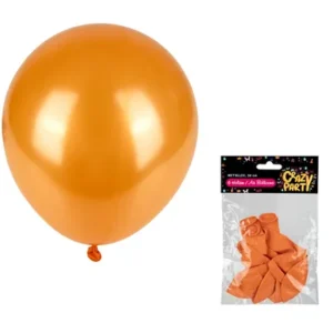 Metallic Orange Balloons, 6-pack