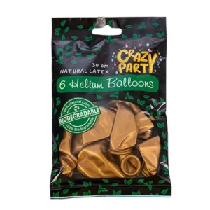 Biodegradable Gold Balloons, 6-pack