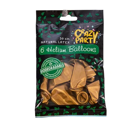 Biodegradable Gold Balloons, 6-pack