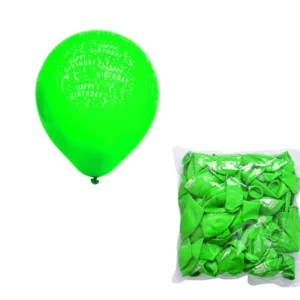 Green Happy Birthday Balloon, 1-piece