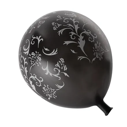 Black Patterned Balloon, 1-piece