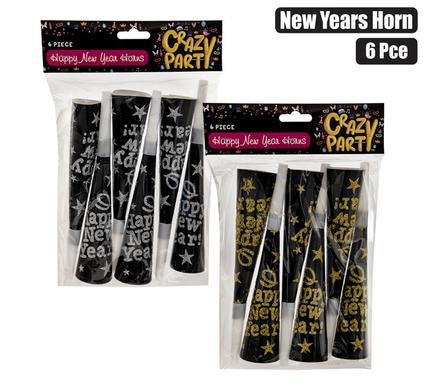 PARTY NEW YEAR HORNS 6 Piece