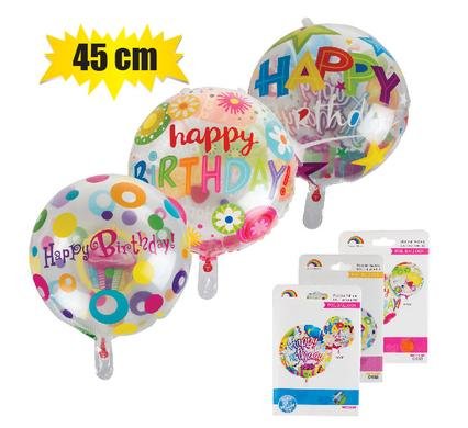 Clear Birthday Helium Balloon, 45cm