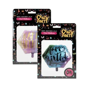 Hexagon Happy Birthday Balloon, 55cm