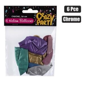 Chrome Look Balloons, 6-pack