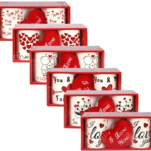 Love Mug Set with Spoons, 320ml