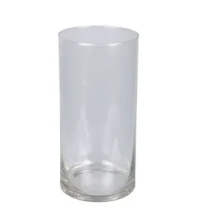 Glass Vase, Cylinder Clear, 20cm