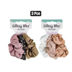 Scrunchie Hairbands, 3-piece