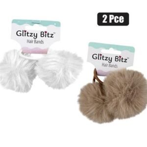 Fluffy Hair Scrunchie, 2-piece