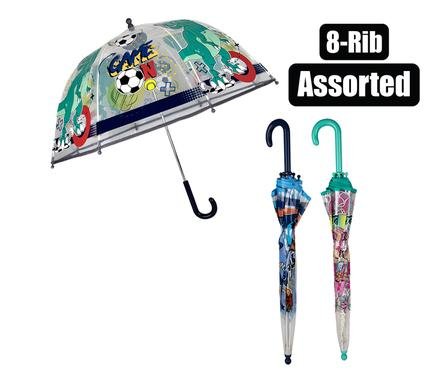 UMBRELLA KIDDIES 8-RIB 4-ASSTD