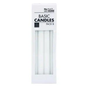 Basic White Candle, 8-piece, 22.5cm