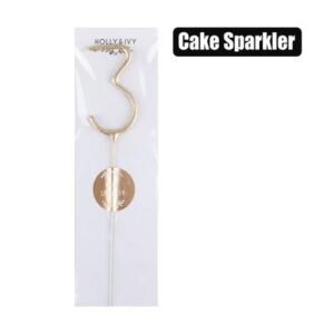 Birthday Candle, Sparkle Number, 3