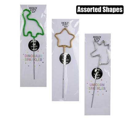 CANDLE BIRTHDAY SPARKLES ASSORTED SHAPES