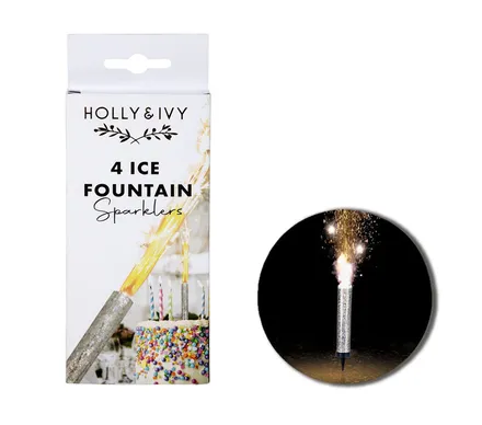 CANDLE BIRTHDAY SPARKLES ICE FOUNTAIN 4