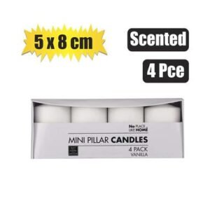 Pillar Candle, 4-piece, 5 X 8cm Set
