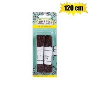 Flat Boot Laces 120m, Brown