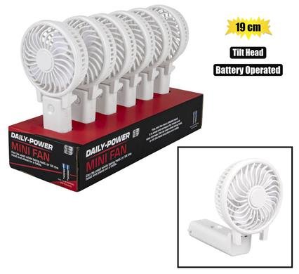 Mini Fan with Tiltable Head 19cm