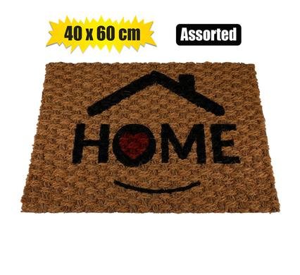Printed Coir Doormat 40x60cm, Assorted