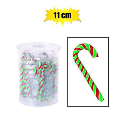 Xmas confec lolly red/green cane 11cm