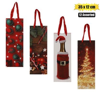 Xmas stationery gift bag assorted 35x12cm