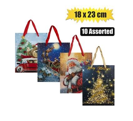 Xmas stationery gift bag medium 18x23cm/priced per Gift Bag