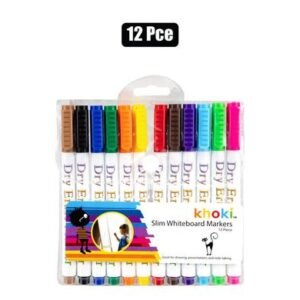 Slim Whiteboard Markers, 12-piece