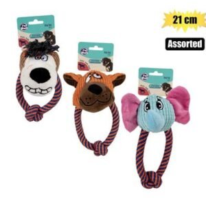 Dog Toy Plush with Rope 21cm