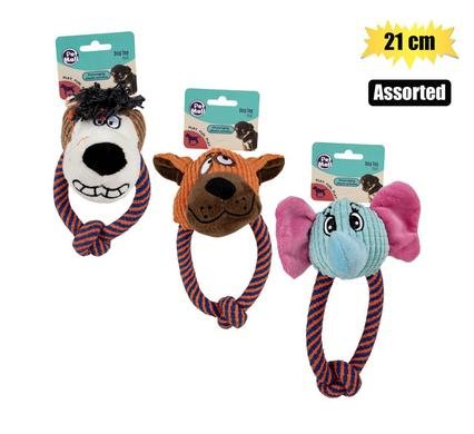 Dog Toy Plush with Rope 21cm