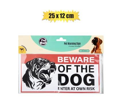 Pet dog warning signs 25x12cm assorted