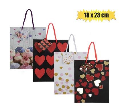 GIFT-BAG PAPER MED 18x23cm LOVE