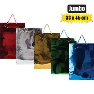 Jumbo Metallic Gift Bag, Solid Colours