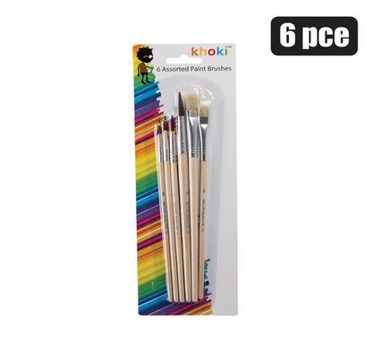 Student Paint Brushes, 6-piece