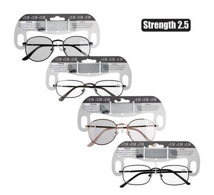 Reading Glass Metal + 2.5