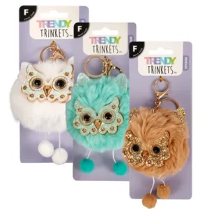 Plush Owl Key Chain Assorted Colours