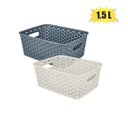 Basket plastic jute 1,5l 18x13x6cm