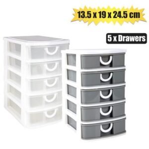 Storage unit 5xdrawers 19x13.5x24.5cm