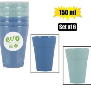 Tumbler plastic pastel 150ml set-of-6