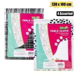 Table Cloth Pva 130 X 180cm, Assorted