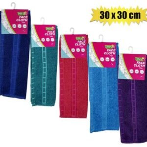 Face Cloth Plain Colours 30 X 30cm