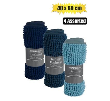 Bathmat chenille 40x60cm assorted