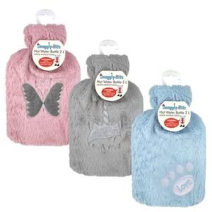 Hot Water Bottle, with Plush Cover, 2l