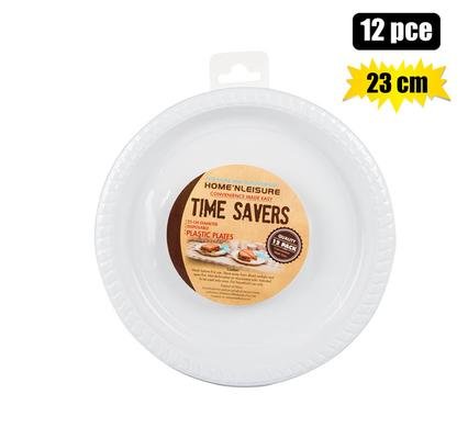 Plastic Picnic Plates 23cm, 12-piece