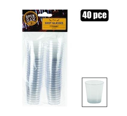 Disposable Plastic Shot Glasses 40-piece