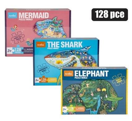 Animal Shaped Jigsaw Puzzle, 128-piece