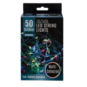 Fairy Lights 50 Bulb Outdoor Light Colours, 5m