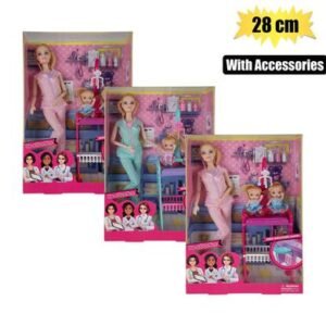 DOLL W/BABIES AND ACCESSORIES