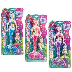 Mermaid Mom & Child Dolls