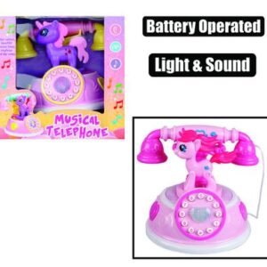 Playset battery operated phone with lights and music