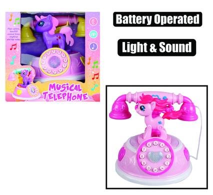 Playset battery operated phone with lights and music